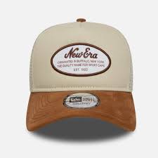 New Era Derhúfa - Oval patch trucker suede brim