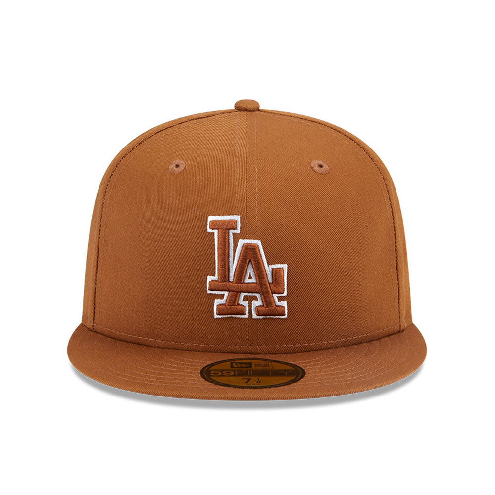 New Era Derhúfa - LA Dodgers Team Outline Brown 59FIFTY Fitted Cap