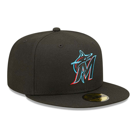 New Era Derhúfa - Miami Marlins Authentic On Field Game Black 59FIFTY Cap