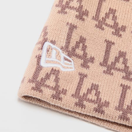 New Era - Jacquard Skull Beanie - Los Angles Dodgers - Tan