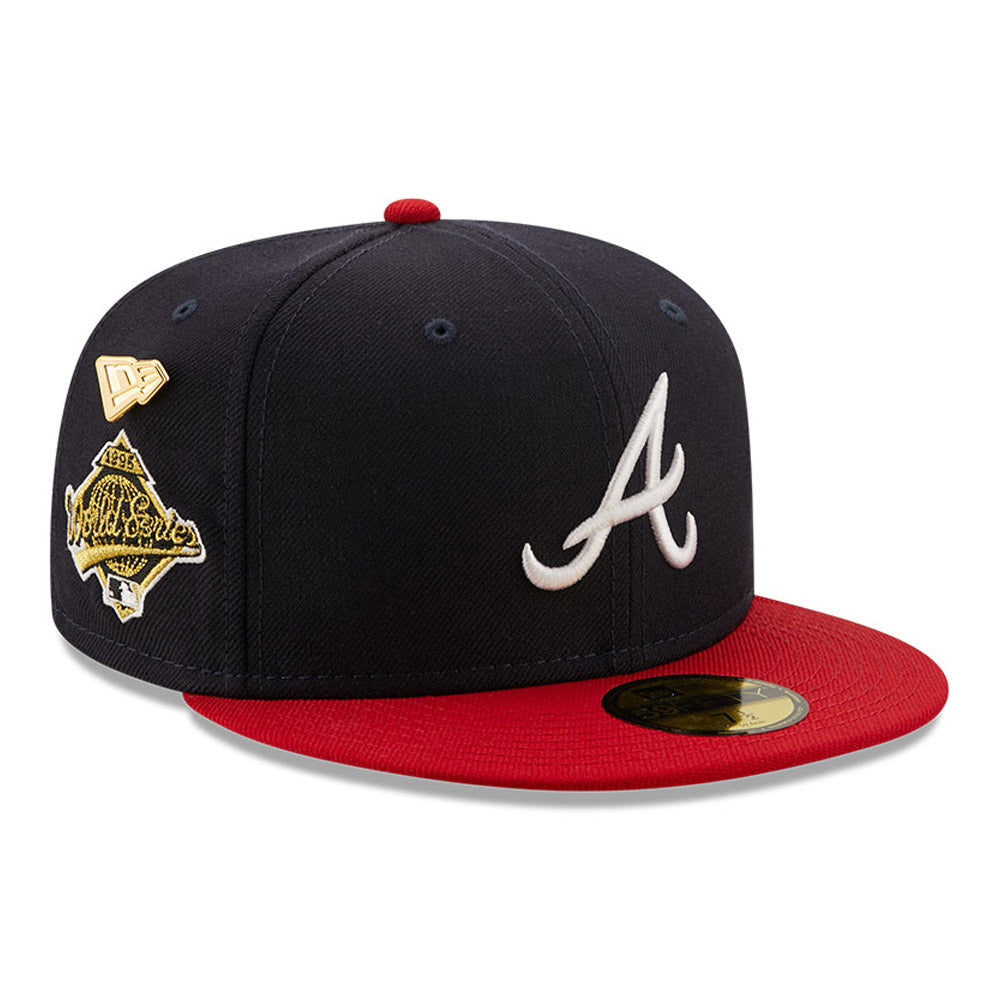 New Era Derhúfa - Atlanta Braves MLB Logo History Navy 59FIFTY Fitted Cap