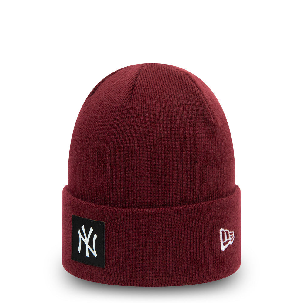 New Era Húfa - New York Yankees Team Logo Maroon Cuff Beanie Hat